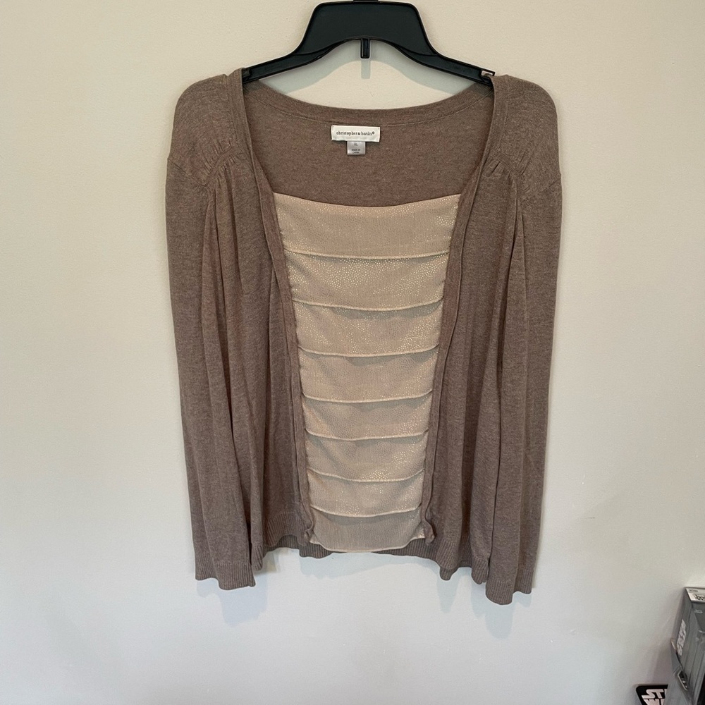 Christopher & Banks Tan Knit
